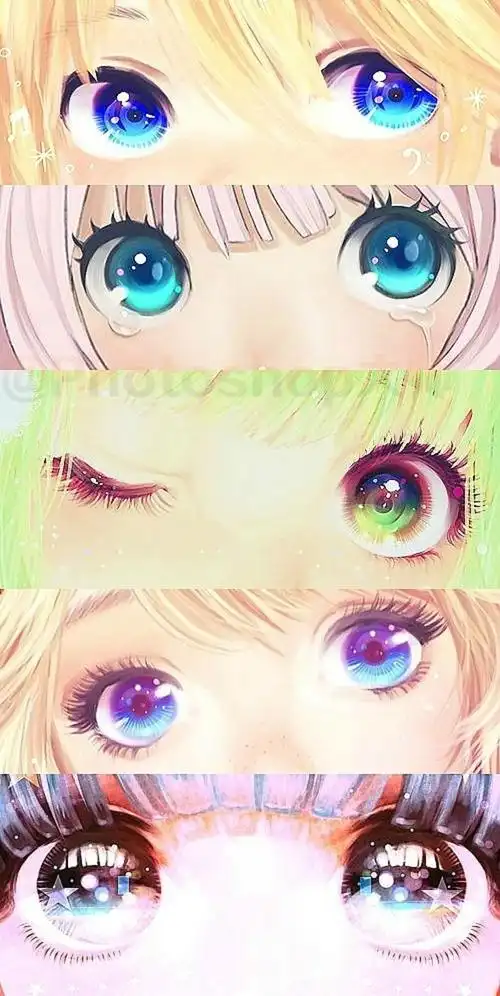 二次元动漫眼睛绘画大集学画画参考
