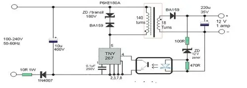 hi am replacing the tny267 with tny266 or 268 in the attached