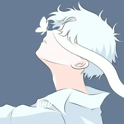 蓝色70治愈系情侣头像来啦