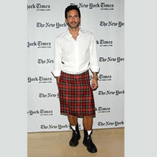 苏格兰mj红色男裙 中长款男士裙子 定制男裙 高端时尚 格子裙