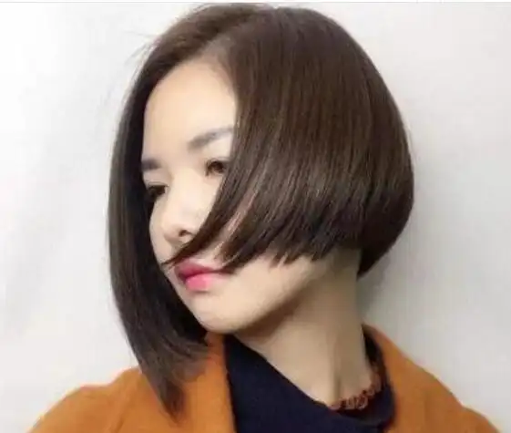 时髦短发一边长一边短造型图片_短发发型_西子美发网