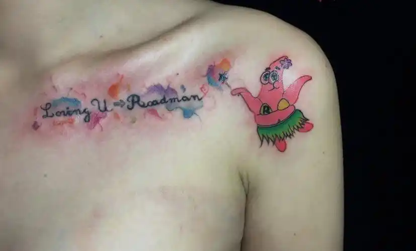 男士胸前有意义的英文纹身刺青 - 纹身秀