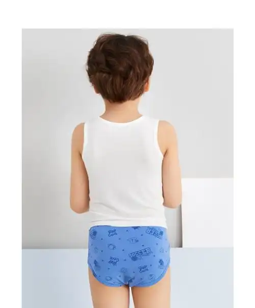 aimer kids爱慕儿童天使小裤modal印花男孩中腰三角裤 全能球手(满印)