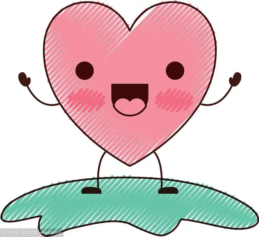 心性格卡哇伊愉快的表情在彩色