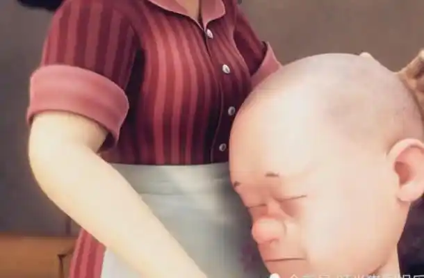 光头强的妈妈原来长得这么好看!长睫毛樱桃嘴,网友:是静香吗?