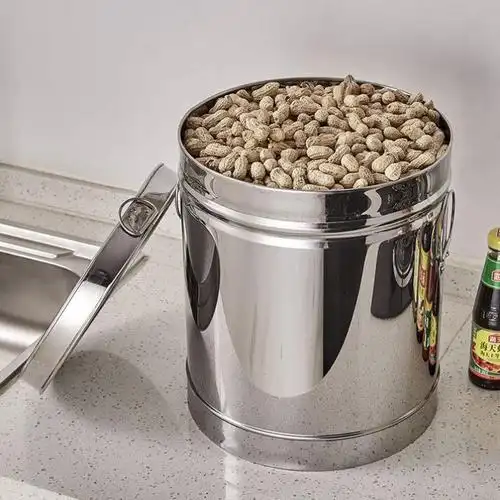粮食储存仓食品级不锈钢50斤米桶30斤储米箱干货米桶