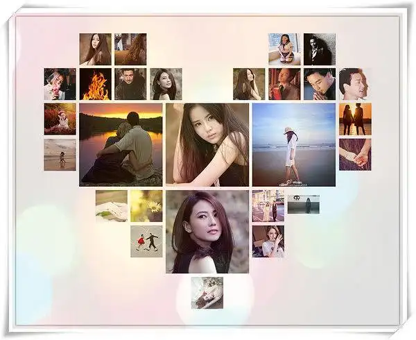 照片拼接多张照片拼接成爱心形状