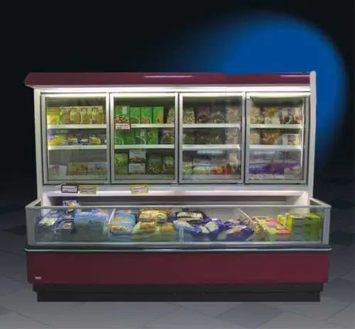 龙士达超市冷柜蛋糕展示柜四门子母柜冷冻冷藏保鲜柜速冻食品冷.