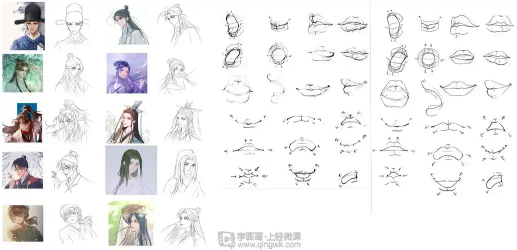 古风插画嘴巴的基本画法