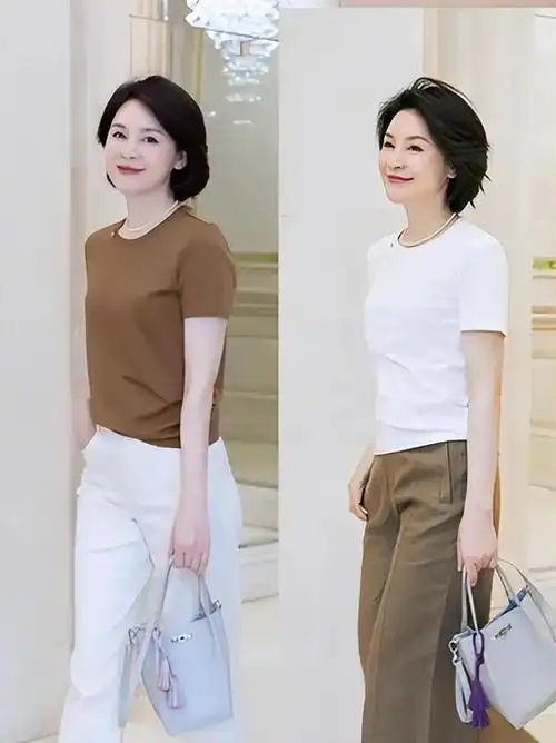45 女人不要打扮得太老气!发不过肩,穿衣得体,才美得优雅