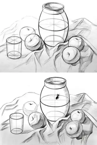 流年rh14117临摹组合静物组合素描速写静物提高训练