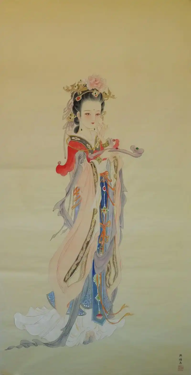 四尺整张工笔仕女