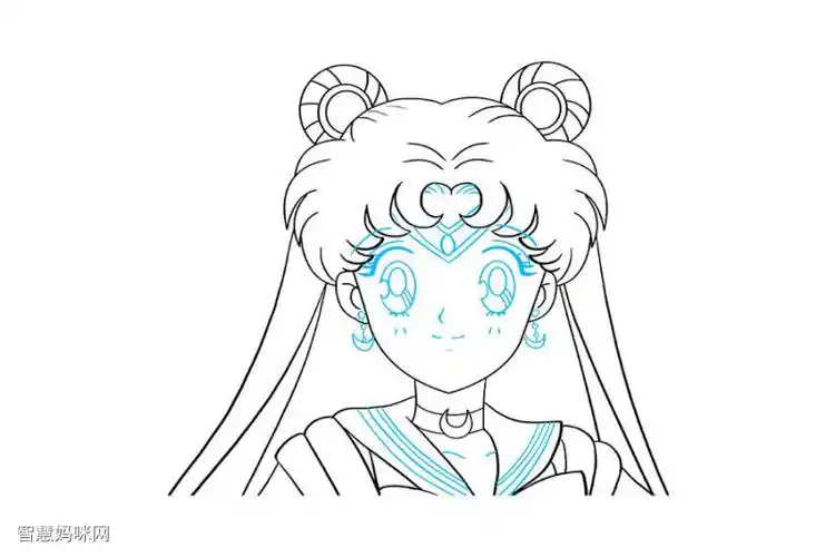 如何画水冰月美少女战士