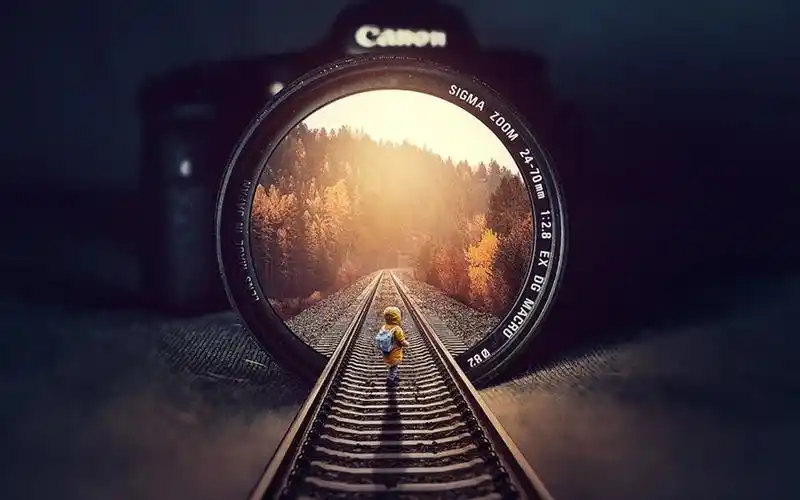 【photoshop创意教程】铁轨,镜头,秋日,换种方式展现你的美照!