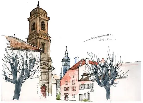 一组国外水彩建筑写生 - 原创作品 - 站酷(zcool)