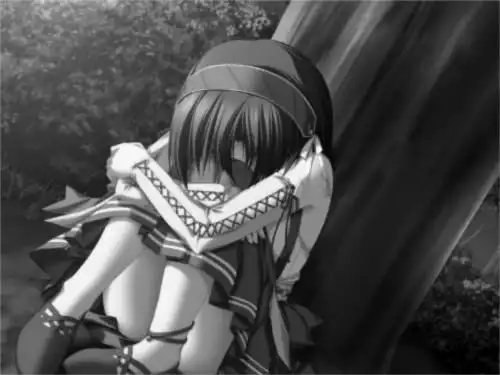 有没有抱膝落寞的动漫女头