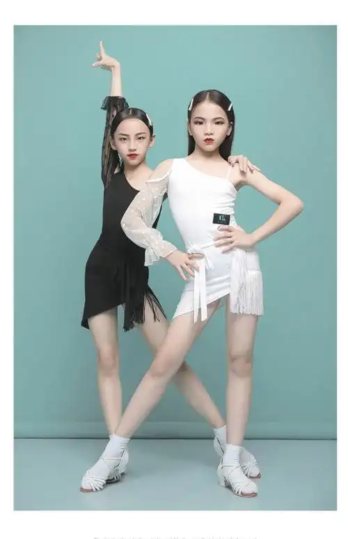 火山鸟女童拉丁舞服装8小女孩练功服比赛服儿童节10中小学生舞蹈裙