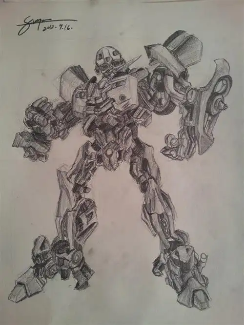 变形金刚大黄蜂素描