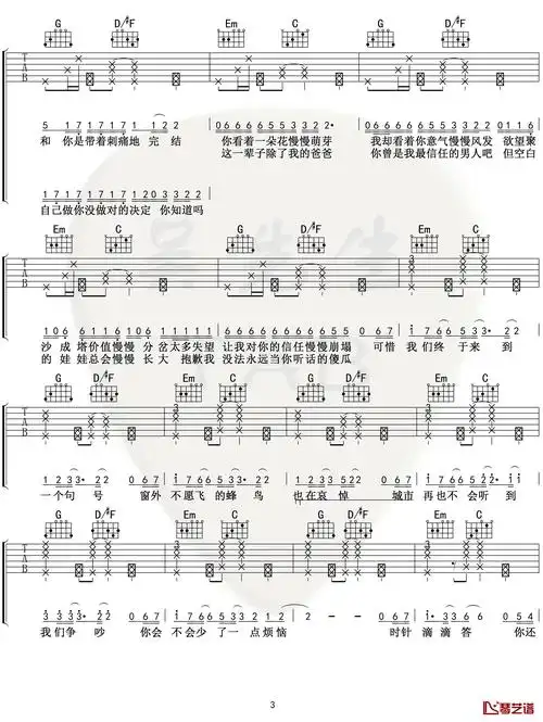 句号- 邓紫棋 / g.e.m. - 吉他谱 - chord4