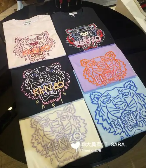 kenzo2022春夏新款刺绣虎头t恤