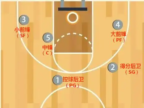 篮球队员5个站位的作用及位置图