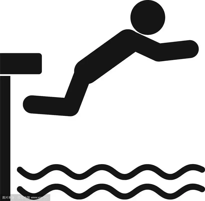 跳水板图标风格简单