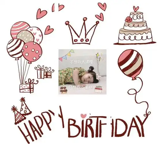 生日朋友圈文案配图自己,过生日九宫格图,生日快乐表情包九宫格,生日