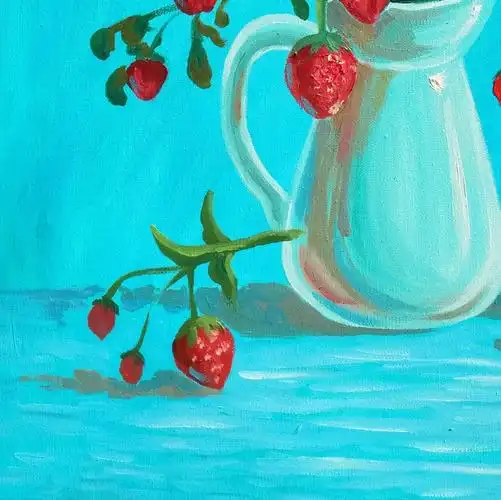 吴小慧《草莓》/40x60cm/油画