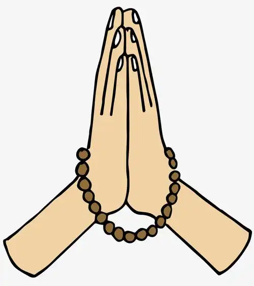 双手合十矢量佛教符号