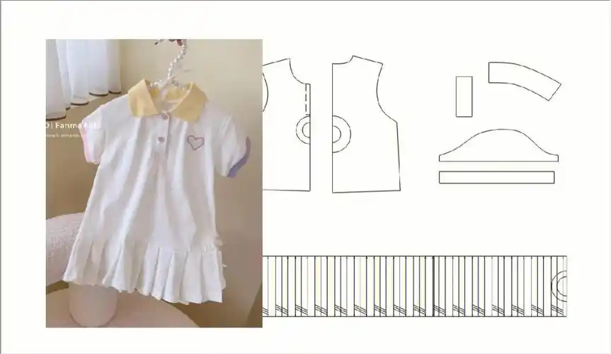 可a4打印的学院风小裙子纸样免费送给你