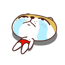 卡通流眼泪躺着三角裤gif动图_动态图_表情包下载_soogif