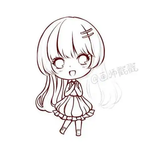 q版人物萌图马克笔简笔画