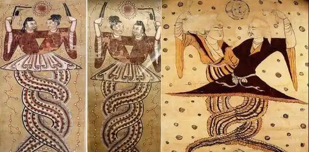 原创伏羲女娲交尾图要表达什么我们的始祖为何是这种形象