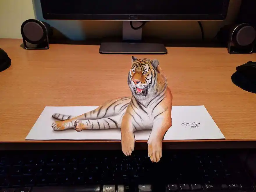 一组逼真的动物3d立体画欣赏,栩栩如生