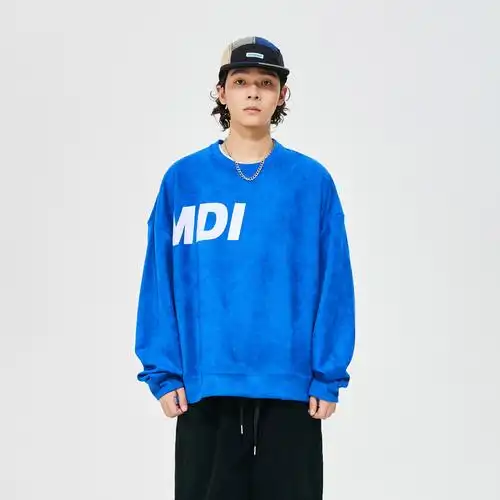 medaigual春秋百搭潮牌街头净版字母印花套头卫衣男卫衣