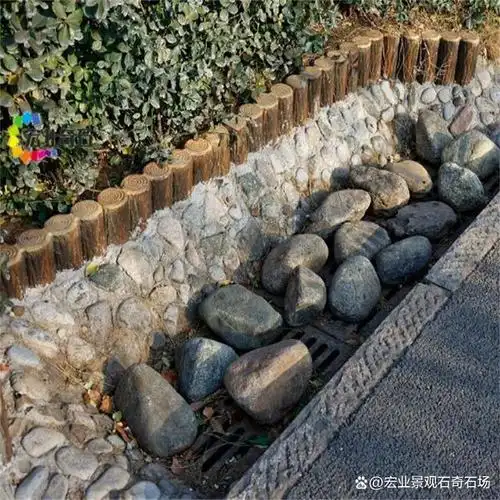 温泉鹅卵石围边造景茂名鹅卵石石材