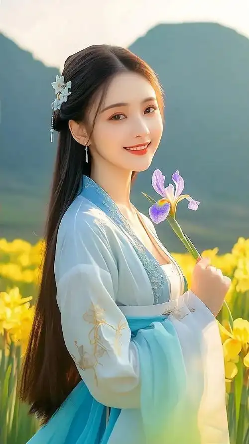 清秀田园古风汉服女生壁纸