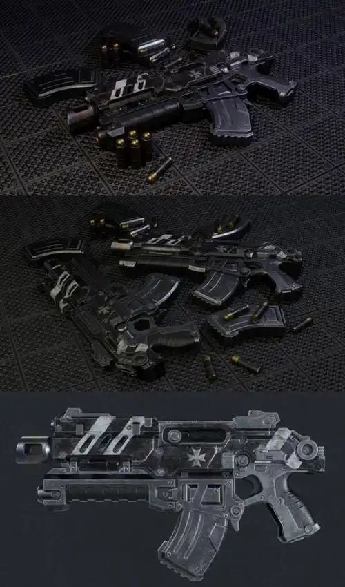 warhammer40kbolter战锤40k爆弹枪3d模型objfbxmax