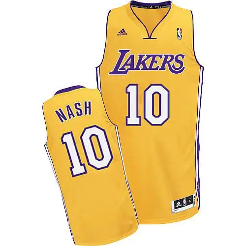nba官网 revolution新面料 洛杉矶湖人队10号nash纳什球衣 运动服