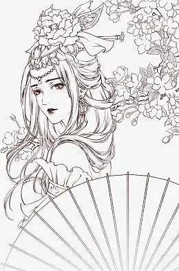 古风男子人物手绘图