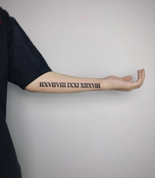 最新罗马数字纹身图案大全男女(2)