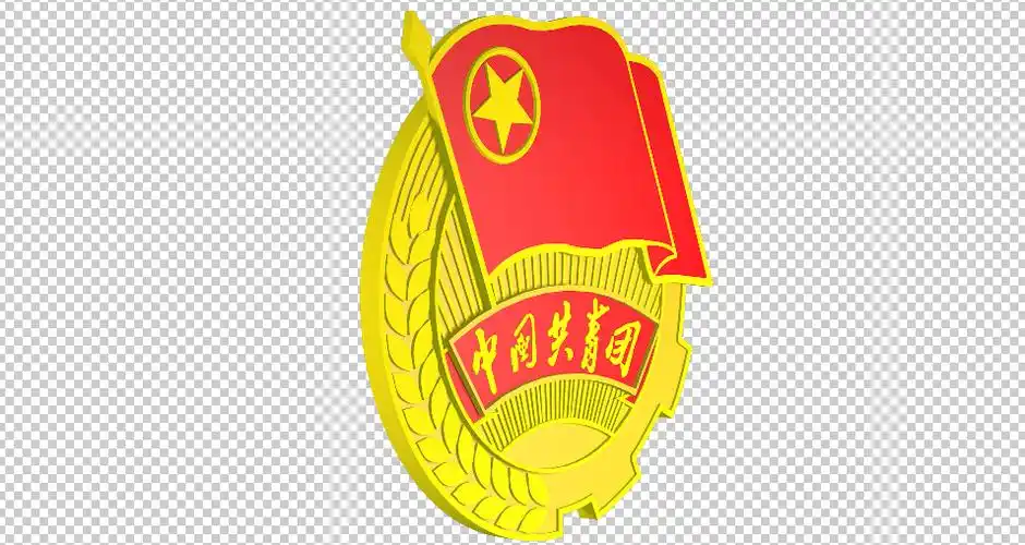 共青团团徽透明通道循环展示五四青年节