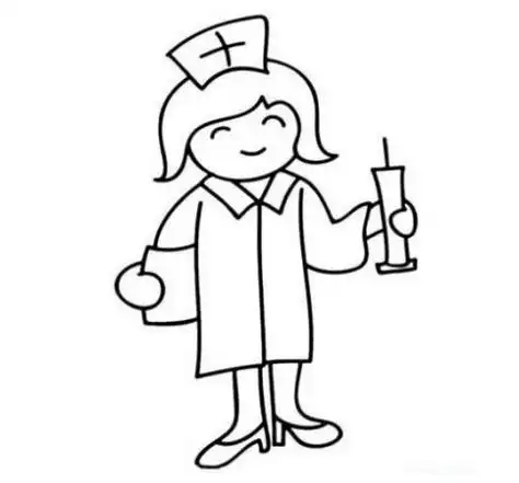 护士怎么画 卡通医护人员简笔画图片大全简单 - 叮叮工作室