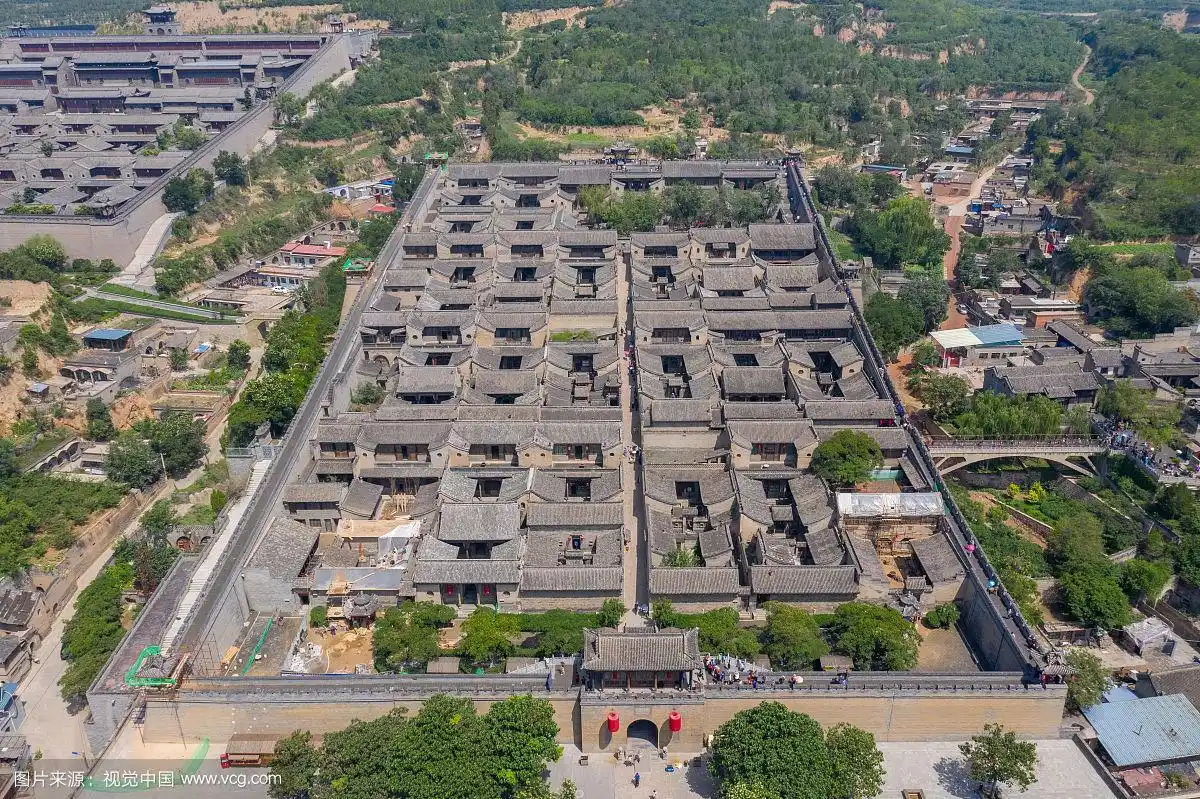 山西晋中祁县王家大院航拍