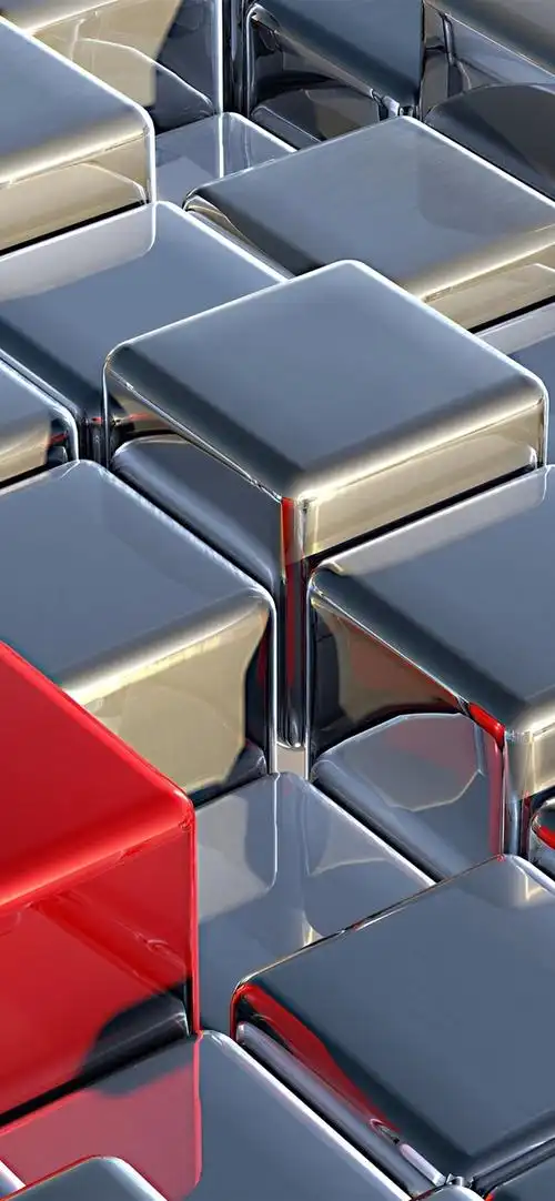 壁纸3d银色立方体,一个红色 3840x2160 uhd 4k 高清壁纸, 图片, 照片