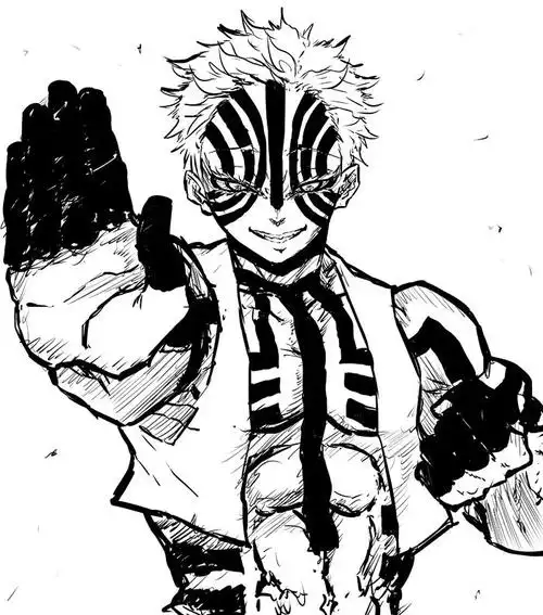 猗窝座鬼灭之刃乱涂写