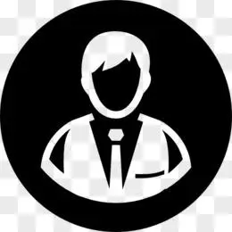 女性用户的圆形按钮图标