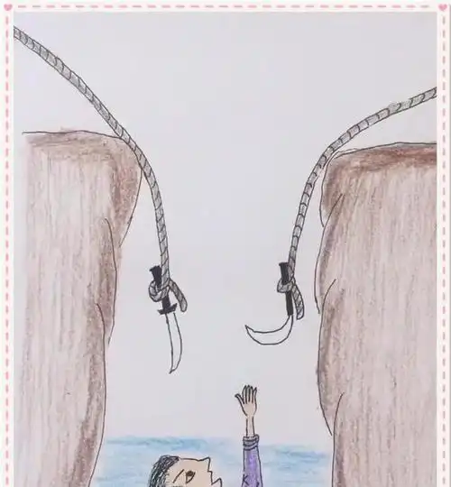 人心难猜人性图站在摇钱树下的人朝小女孩伸出的手