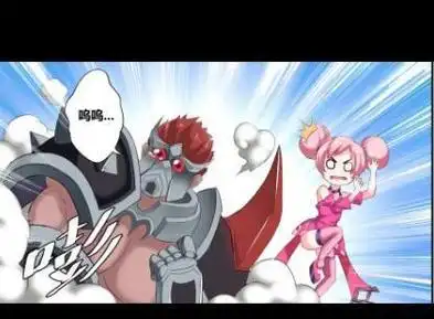 典韦变化成大乔的样子,想去占小乔的便宜,却被路过的姜子牙