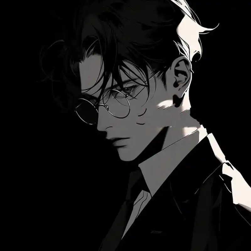 「男生头像」黑色系霸总动漫男头像